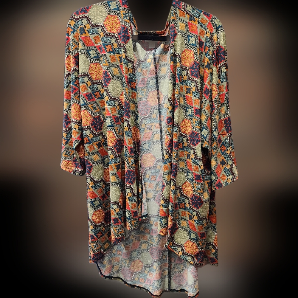 Lularoe Kimono Open Front Wrap Cape Drape French Renaissance Beautiful Top Large
